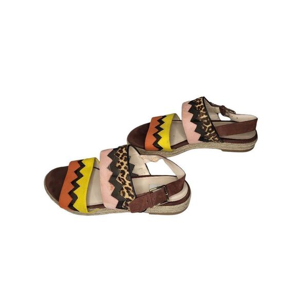 Cole Haan Cloudfeel Espadrille Sandals Women Sz 8 b Flat Multicolor Soutwestern - Picture 2 of 6